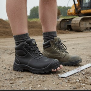 Démonstration du problème de taille des Safety Jogger Bestboy - chaussures taillent grand pieds à l'intérieur
