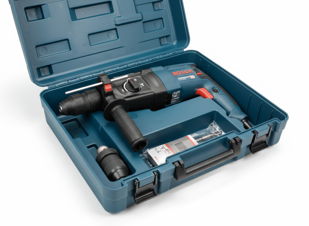 Bosch Professional GBH 2-26 F - Perforateur 830W avec mallette de transport et accessoires complets (mandrins SDS-plus, butée de profondeur, poignée auxiliaire)
