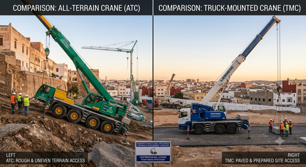 A large heavy-lift drone carrying construction materials above a building site, multiple rotors, urban environment, futuristic yet realistic, photorealistic, professional BTP photography